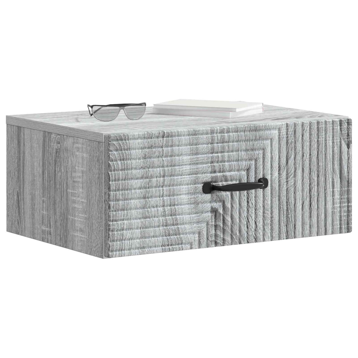 vidaXL Wall-Mounted Bedside Cabinet 2 pcs Grey Sonoma Engineered Wood