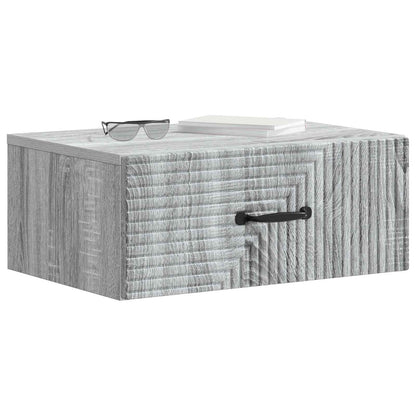 vidaXL Wall-Mounted Bedside Cabinet 2 pcs Grey Sonoma Engineered Wood