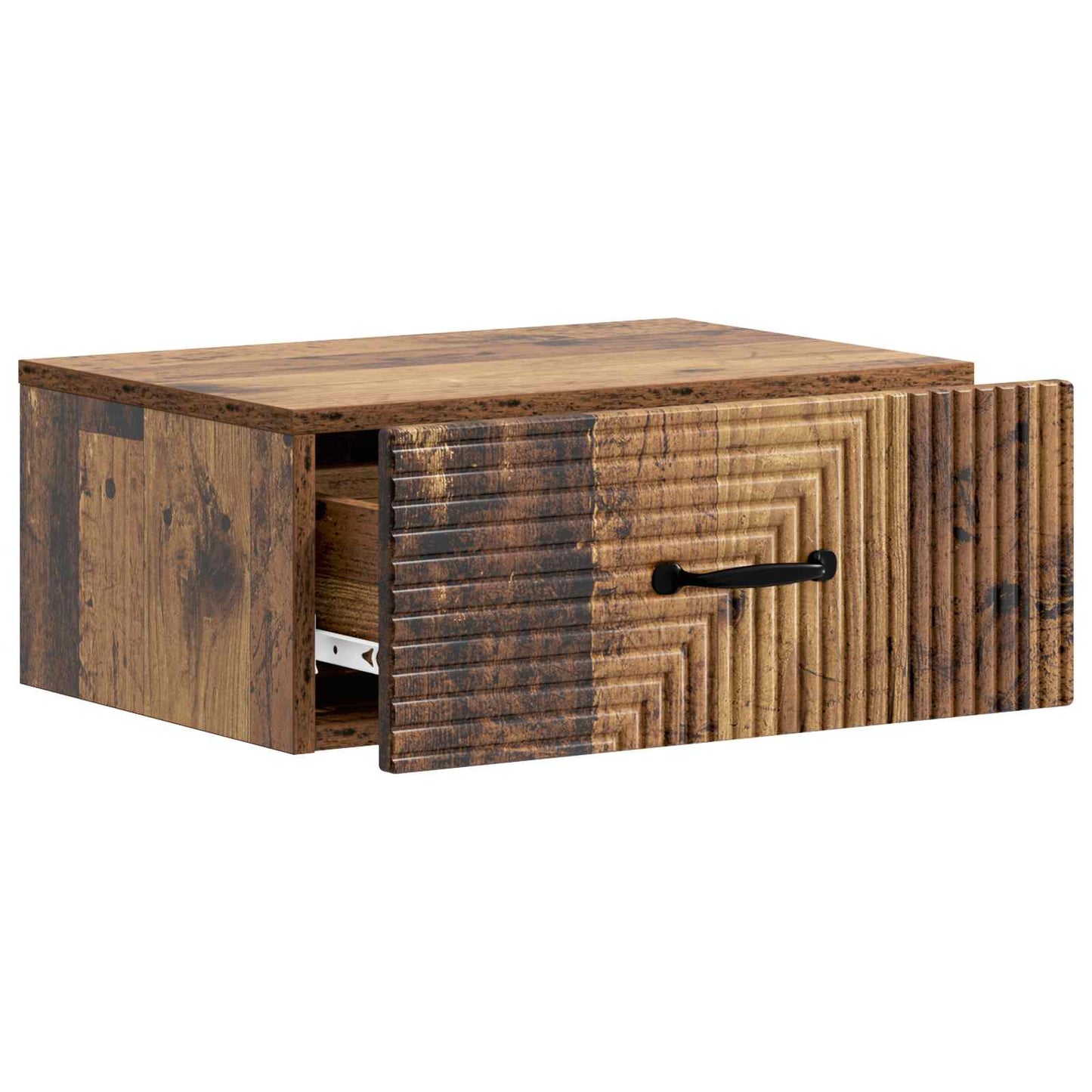 vidaXL Wall-Mounted Bedside Cabinet Old Wood 49 x 34.5 x 20 cm