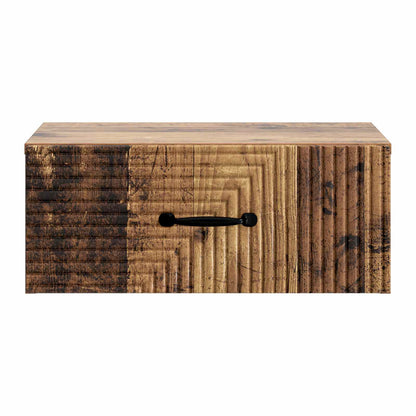 vidaXL Wall-Mounted Bedside Cabinet Old Wood 49 x 34.5 x 20 cm