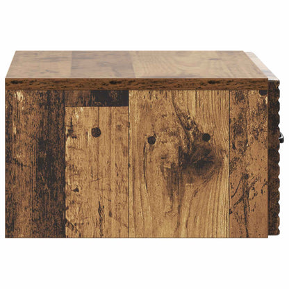vidaXL Wall-Mounted Bedside Cabinet Old Wood 49 x 34.5 x 20 cm
