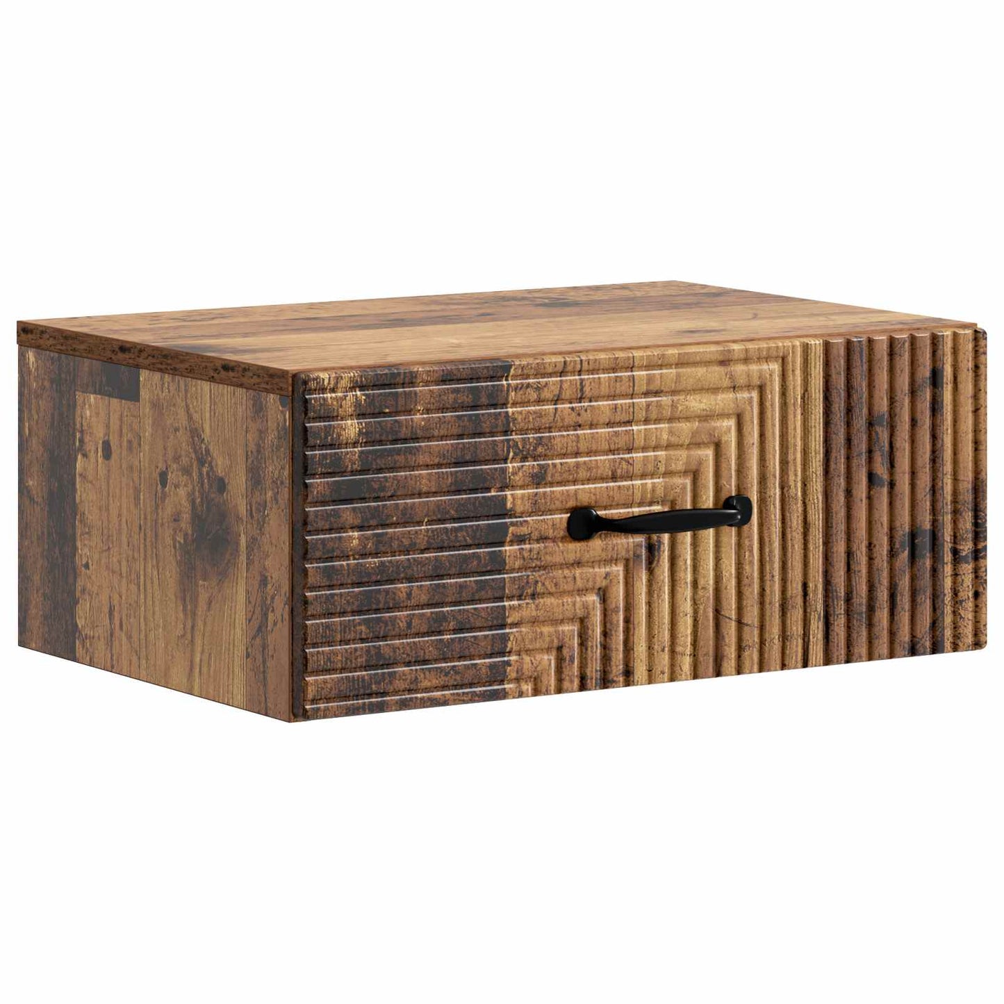vidaXL Wall-Mounted Bedside Cabinet 2 pcs Old Wood 49 x 34.5 x 20 cm