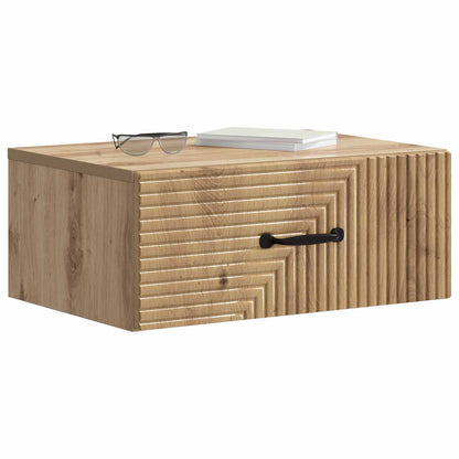 vidaXL Wall-Mounted Bedside Cabinet Artisan Oak 49 x 34.5 x 20 cm