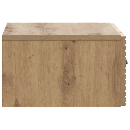 vidaXL Wall-Mounted Bedside Cabinet Artisan Oak 49 x 34.5 x 20 cm