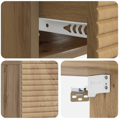 vidaXL Wall-Mounted Bedside Cabinet 2 pcs Artisan Oak