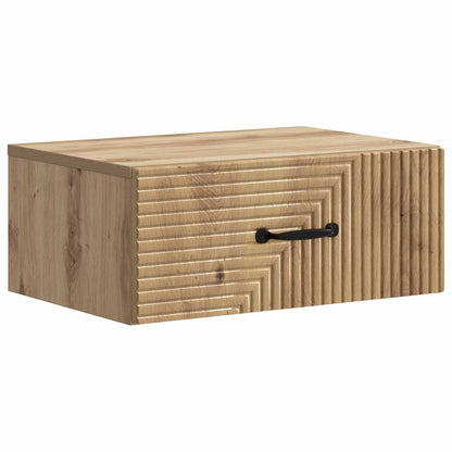 vidaXL Wall-Mounted Bedside Cabinet 2 pcs Artisan Oak