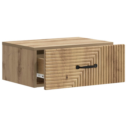 vidaXL Wall-Mounted Bedside Cabinet 2 pcs Artisan Oak