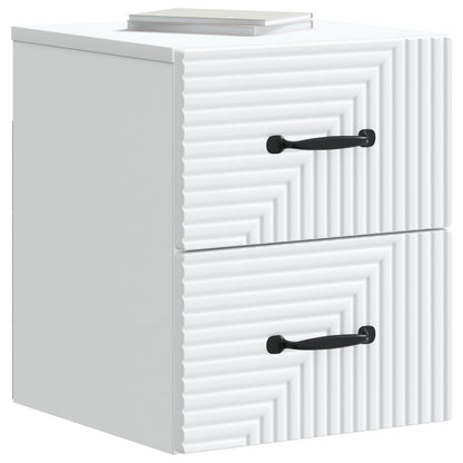 vidaXL Wall-Mounted Bedside Cabinet White 34.5 x 33 x 40 cm
