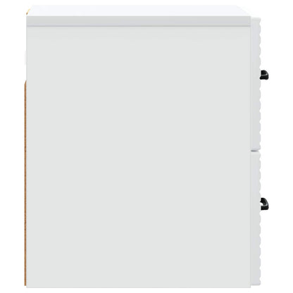 vidaXL Wall-Mounted Bedside Cabinet White 34.5 x 33 x 40 cm