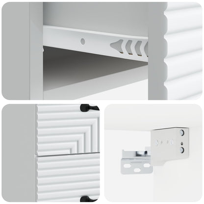 vidaXL Wall-Mounted Bedside Cabinet 2 pcs White 34.5 x 33 x 40 cm