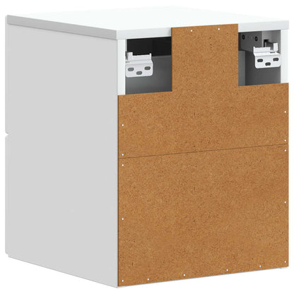 vidaXL Wall-Mounted Bedside Cabinet 2 pcs White 34.5 x 33 x 40 cm