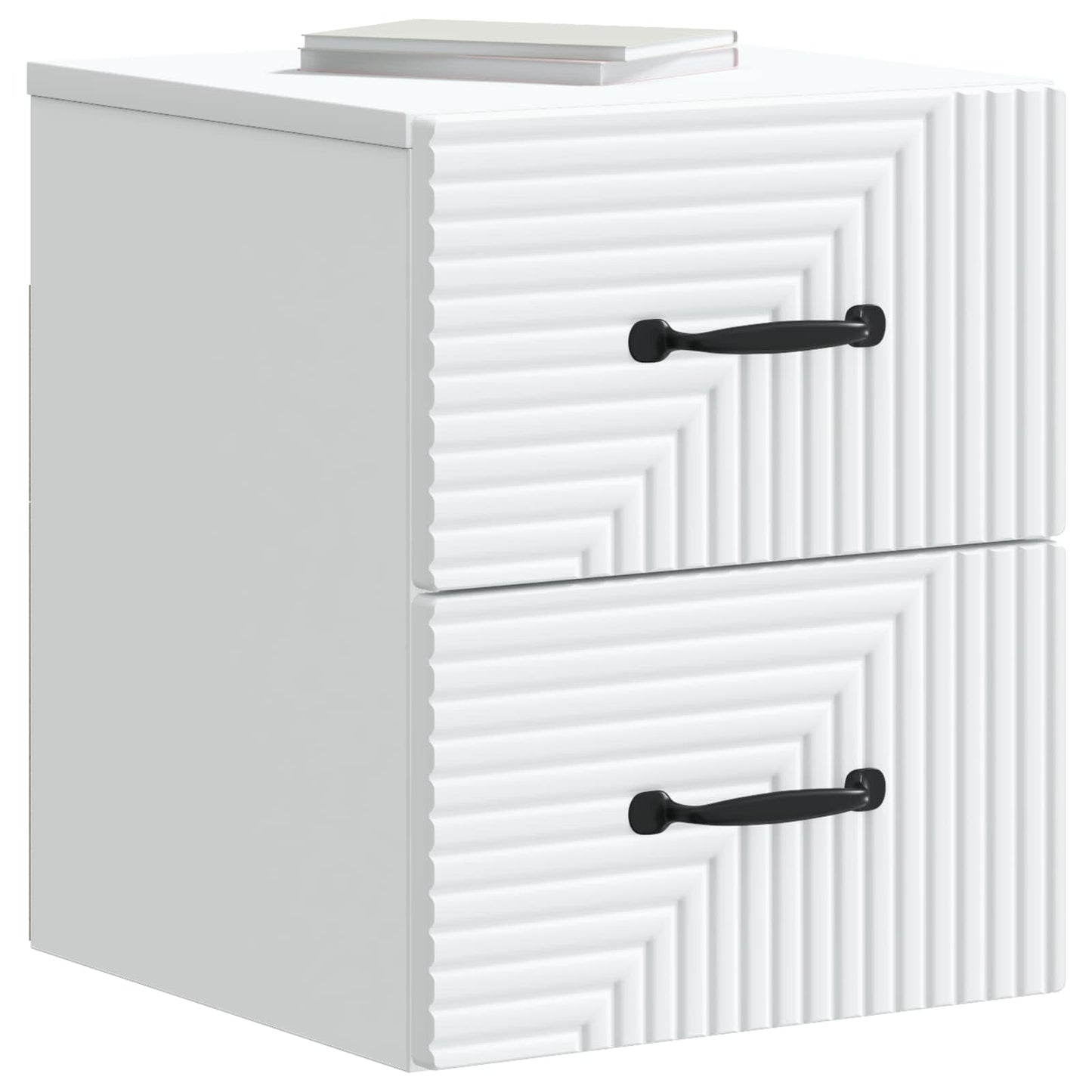 vidaXL Wall-Mounted Bedside Cabinet 2 pcs White 34.5 x 33 x 40 cm