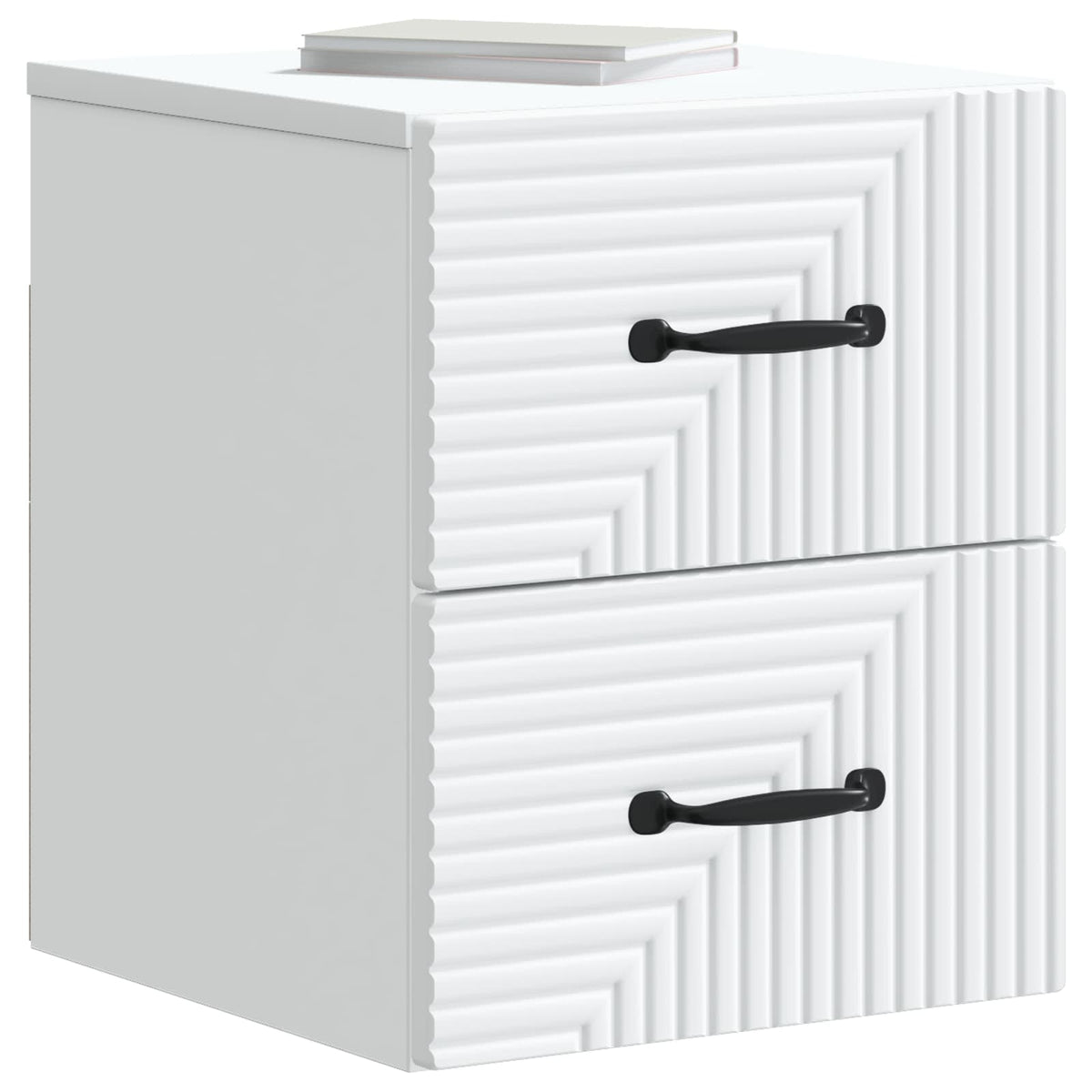 vidaXL Wall-Mounted Bedside Cabinet 2 pcs White 34.5 x 33 x 40 cm