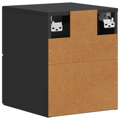 vidaXL Wall-Mounted Bedside Cabinet Black 34.5 x 33 x 40 cm
