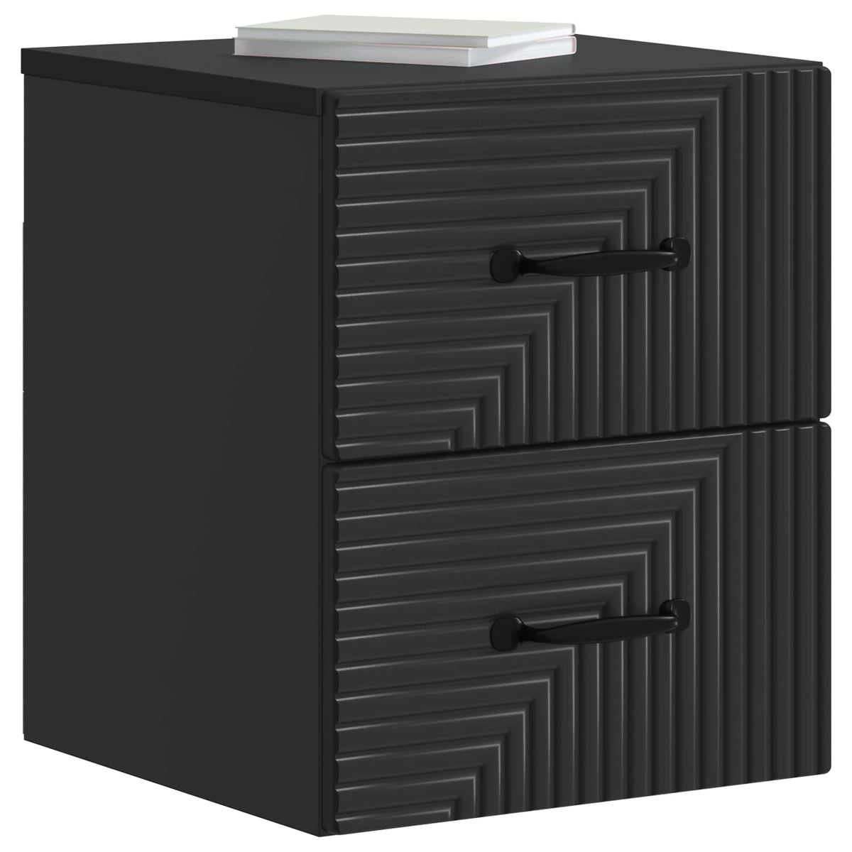 vidaXL Wall-Mounted Bedside Cabinet Black 34.5 x 33 x 40 cm