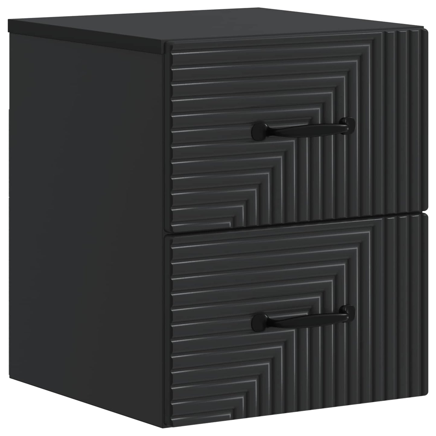 vidaXL Wall-Mounted Bedside Cabinet 2 pcs Black 34.5 x 33 x 40 cm