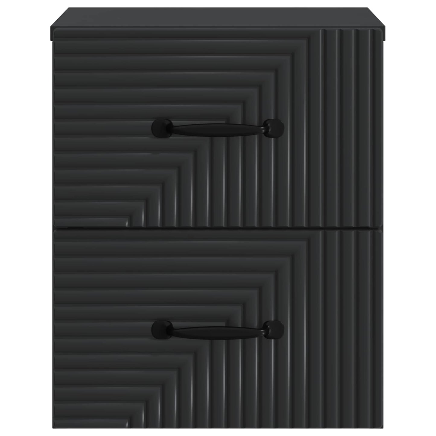 vidaXL Wall-Mounted Bedside Cabinet 2 pcs Black 34.5 x 33 x 40 cm