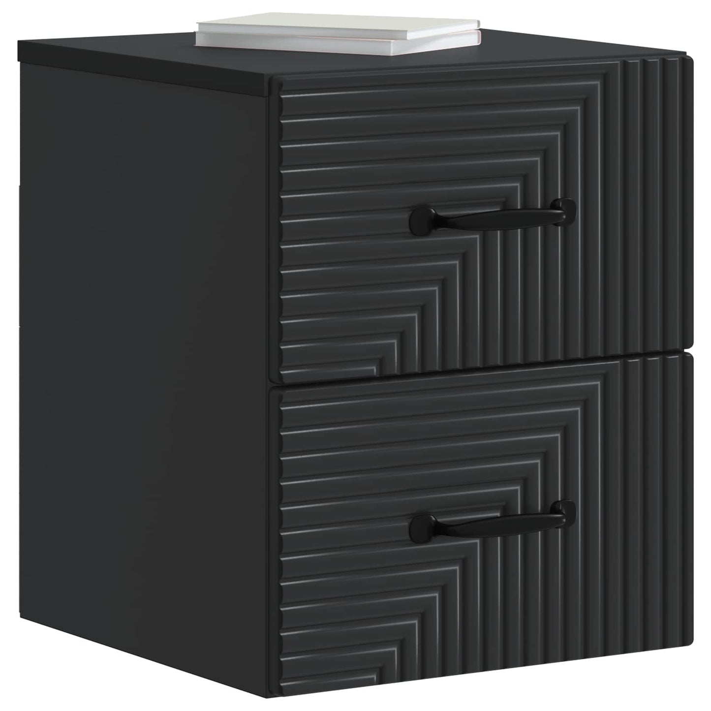 vidaXL Wall-Mounted Bedside Cabinet 2 pcs Black 34.5 x 33 x 40 cm