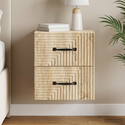 vidaXL Wall-Mounted Bedside Cabinet Sonoma Oak 34.5 x 33 x 40 cm