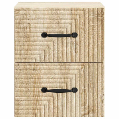 vidaXL Wall-Mounted Bedside Cabinet Sonoma Oak 34.5 x 33 x 40 cm