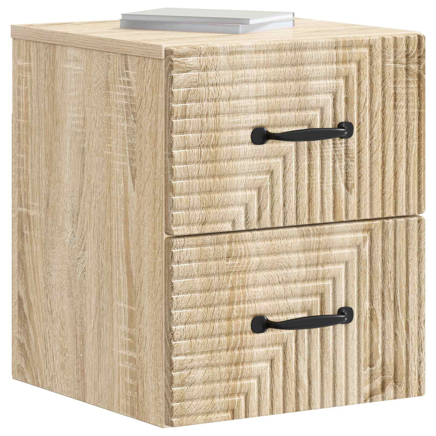 vidaXL Wall-Mounted Bedside Cabinet Sonoma Oak 34.5 x 33 x 40 cm