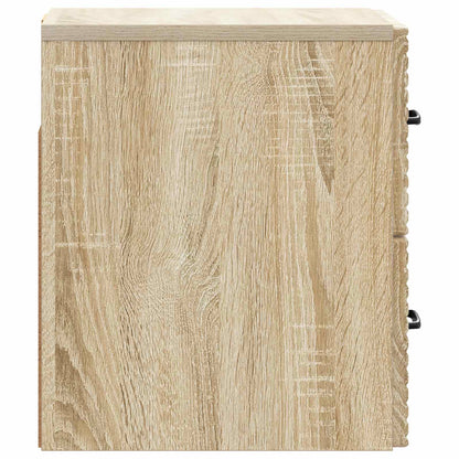 vidaXL Wall-Mounted Bedside Cabinet Sonoma Oak 34.5 x 33 x 40 cm