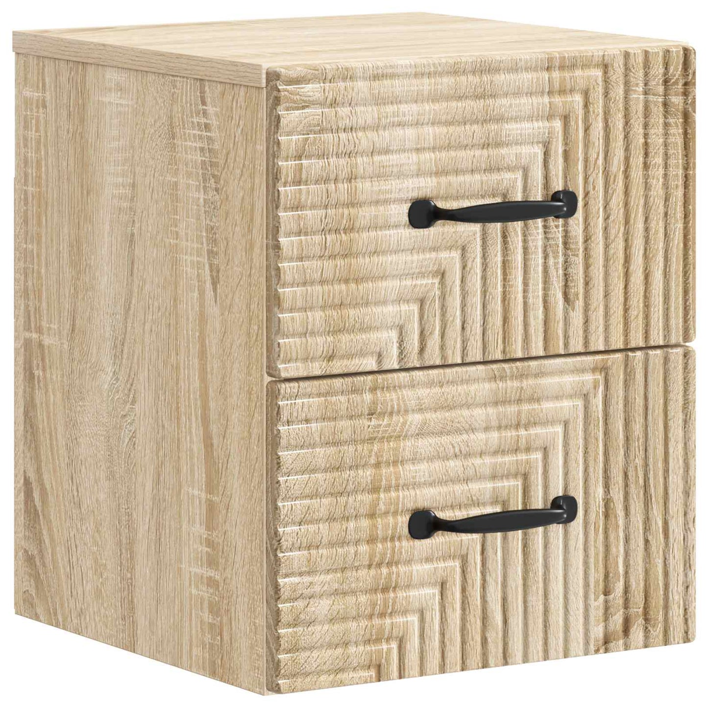 vidaXL Wall-Mounted Bedside Cabinet 2 pcs Sonoma Oak 34.5 x 33 x 40 cm