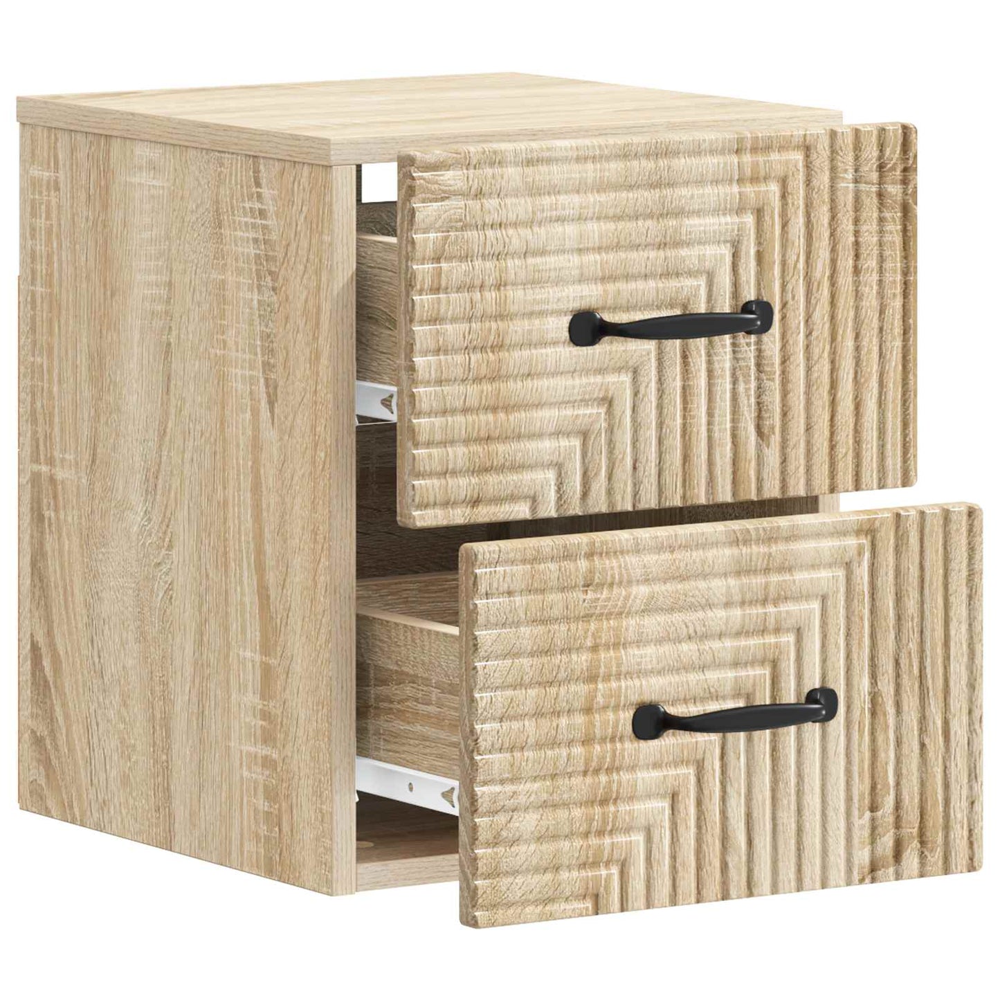 vidaXL Wall-Mounted Bedside Cabinet 2 pcs Sonoma Oak 34.5 x 33 x 40 cm
