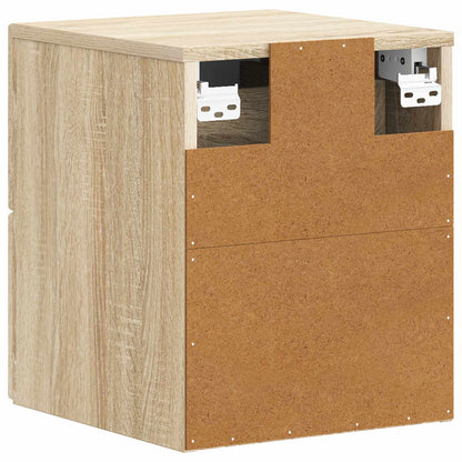 vidaXL Wall-Mounted Bedside Cabinet 2 pcs Sonoma Oak 34.5 x 33 x 40 cm