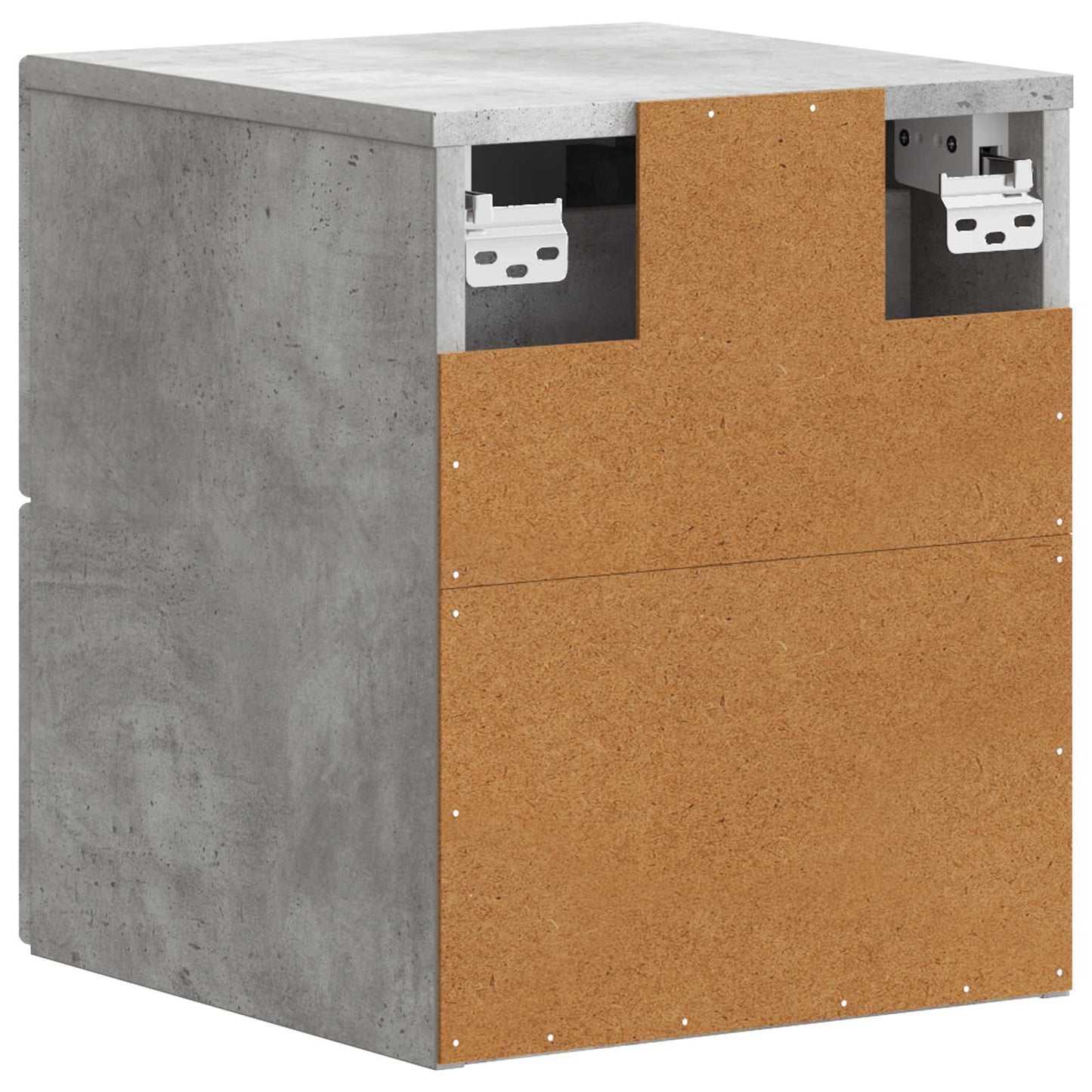 vidaXL Wall-Mounted Bedside Cabinet Concrete Grey 34.5 x 33 x 40 cm