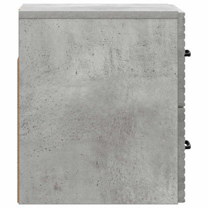 vidaXL Wall-Mounted Bedside Cabinet Concrete Grey 34.5 x 33 x 40 cm
