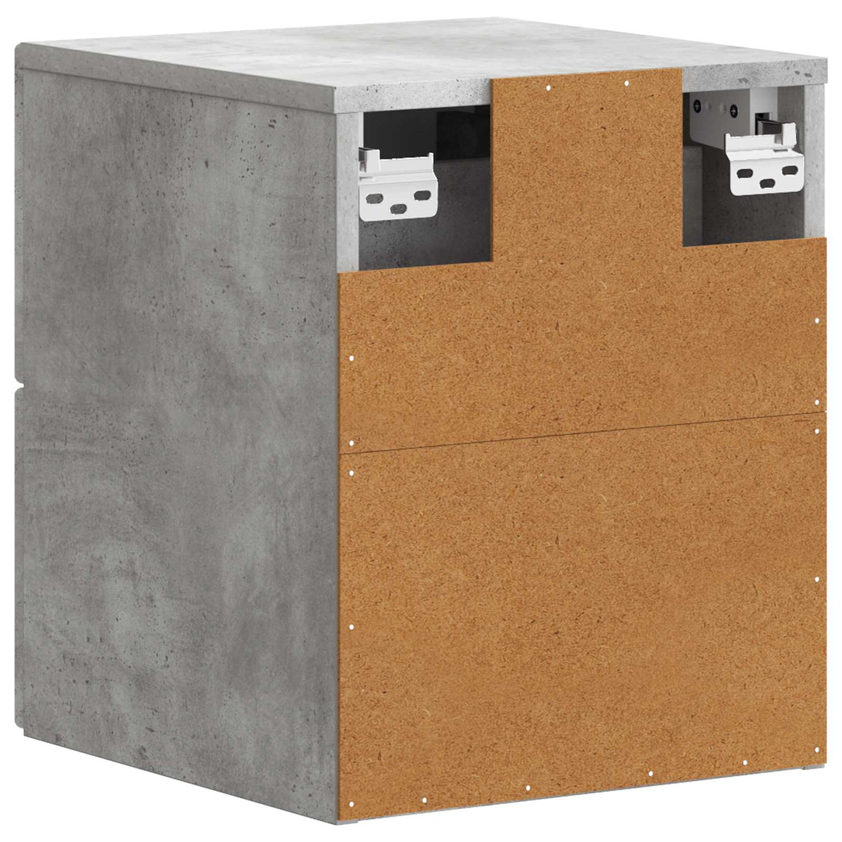 vidaXL Wall-Mounted Bedside Cabinet 2 pcs Concrete Grey