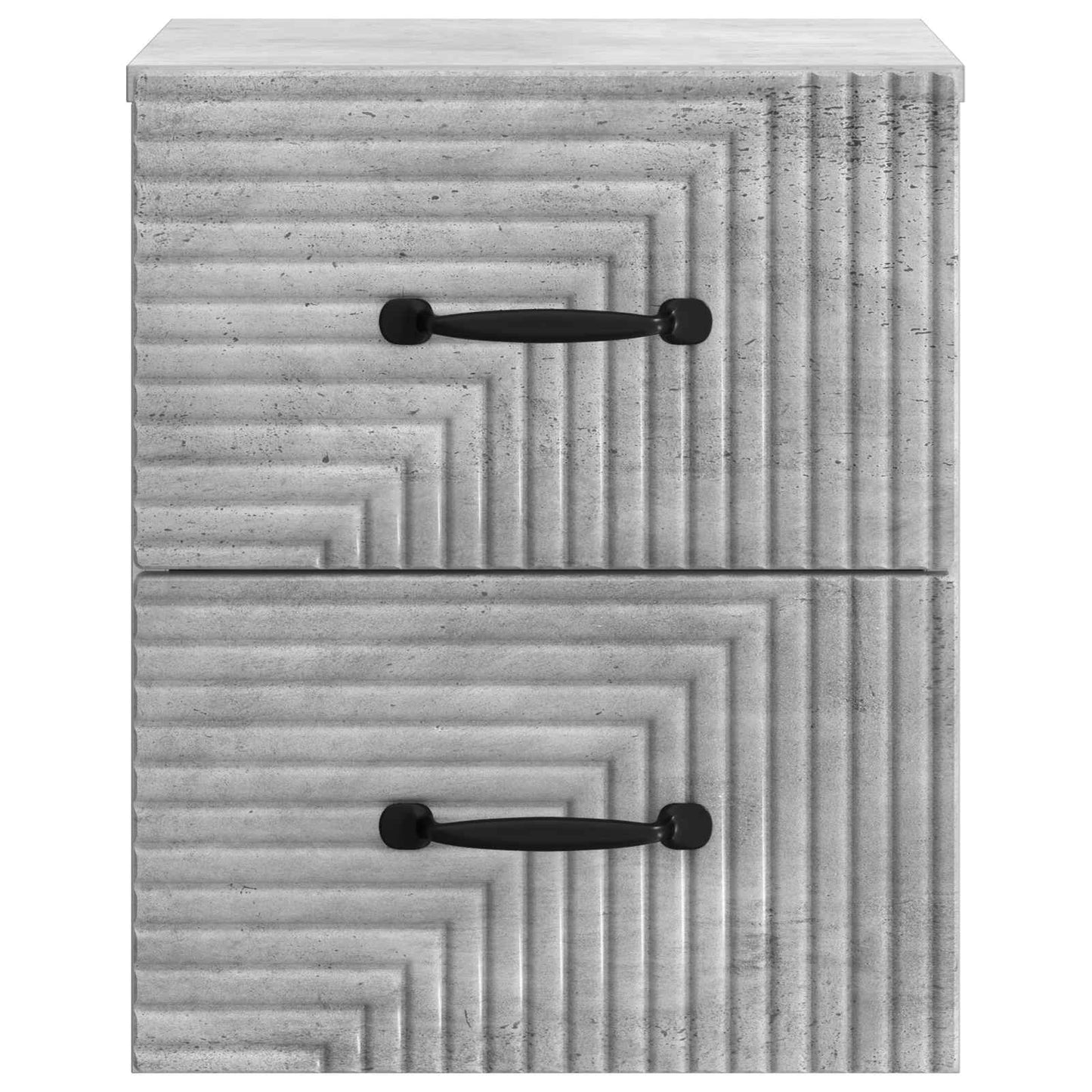 vidaXL Wall-Mounted Bedside Cabinet with Drawer 2 pcs Concrete Grey
