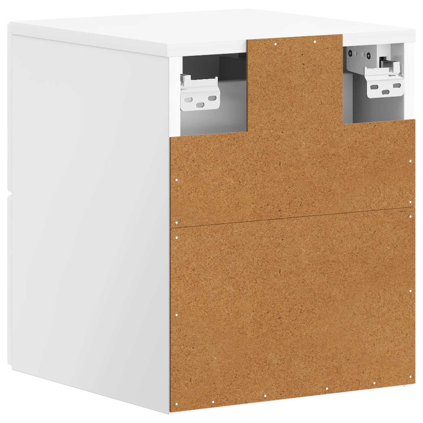 vidaXL Wall-Mounted Bedside Cabinet High Gloss White 34.5 x 33 x 40 cm