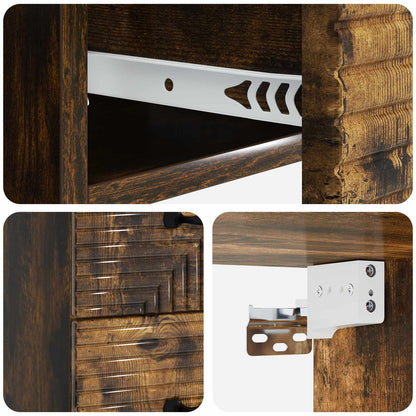 vidaXL Wall-Mounted Bedside Cabinet Smoked Oak 34.5 x 33 x 40 cm