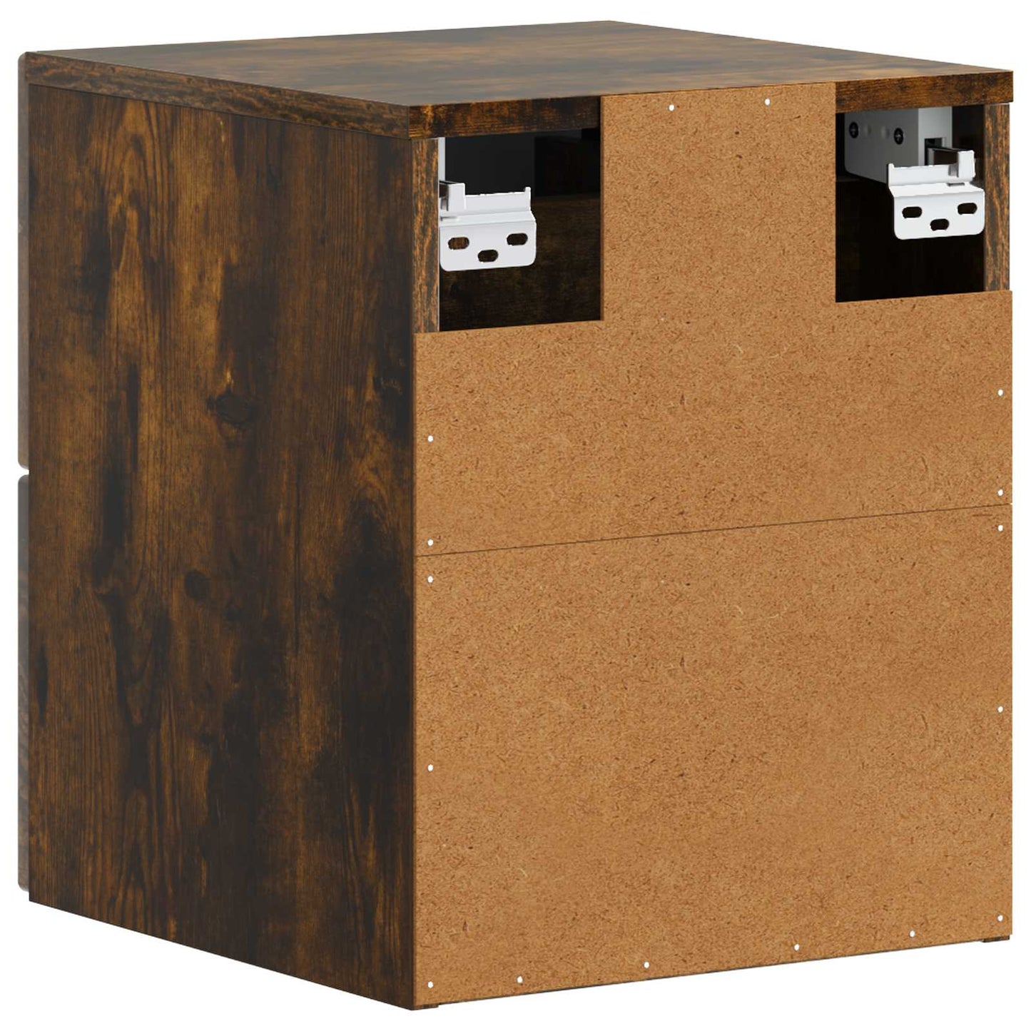 vidaXL Wall-Mounted Bedside Cabinet Smoked Oak 34.5 x 33 x 40 cm