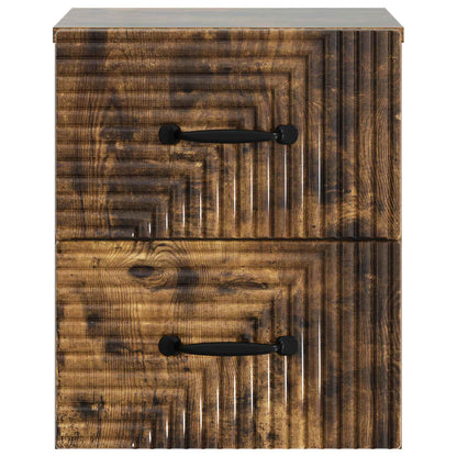 vidaXL Wall-Mounted Bedside Cabinet Smoked Oak 34.5 x 33 x 40 cm