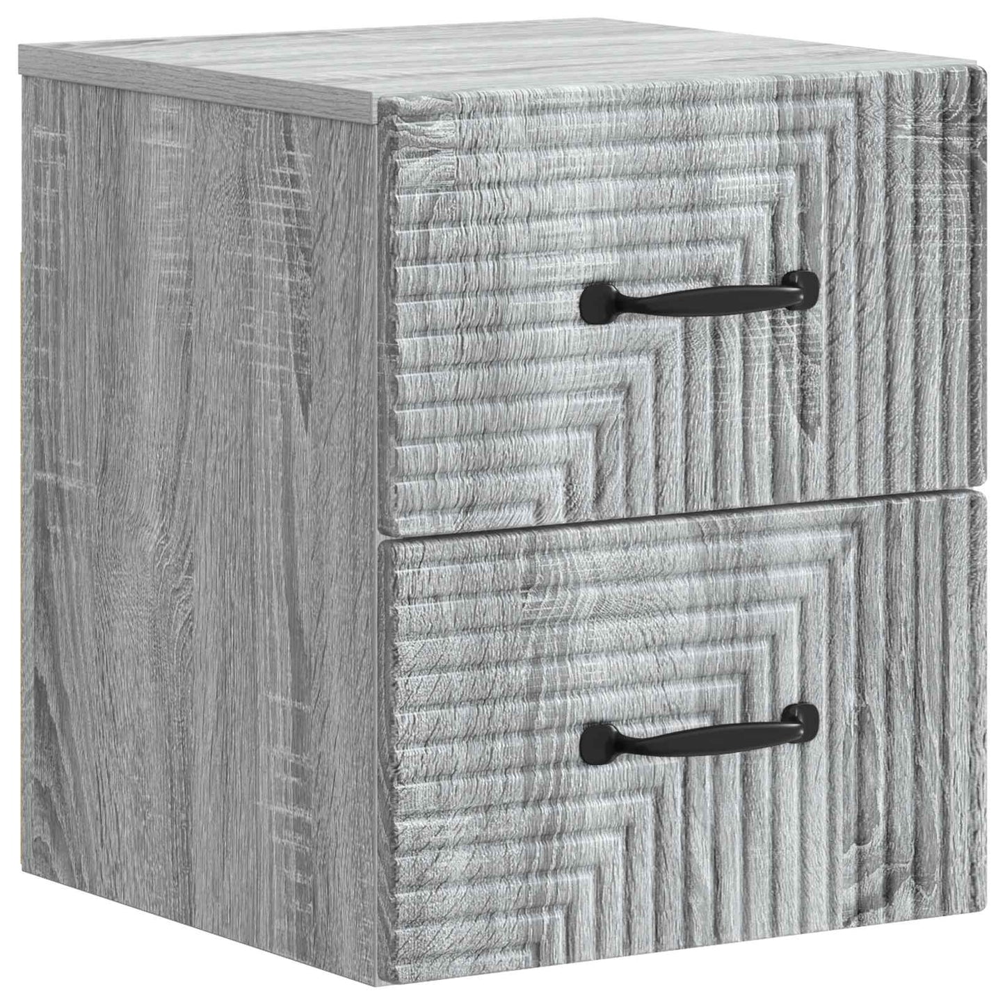 vidaXL Wall-Mounted Bedside Cabinet Grey Sonoma 34.5 x 33 x 40 cm
