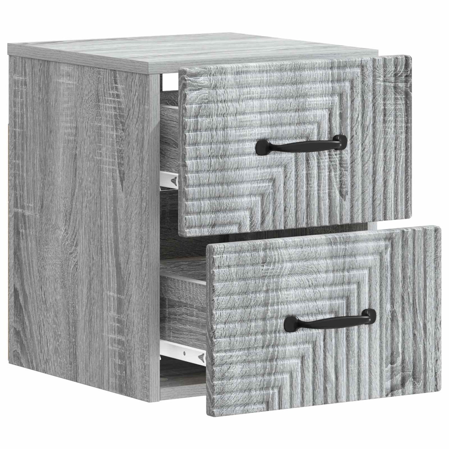 vidaXL Wall-Mounted Bedside Cabinet Grey Sonoma 34.5 x 33 x 40 cm