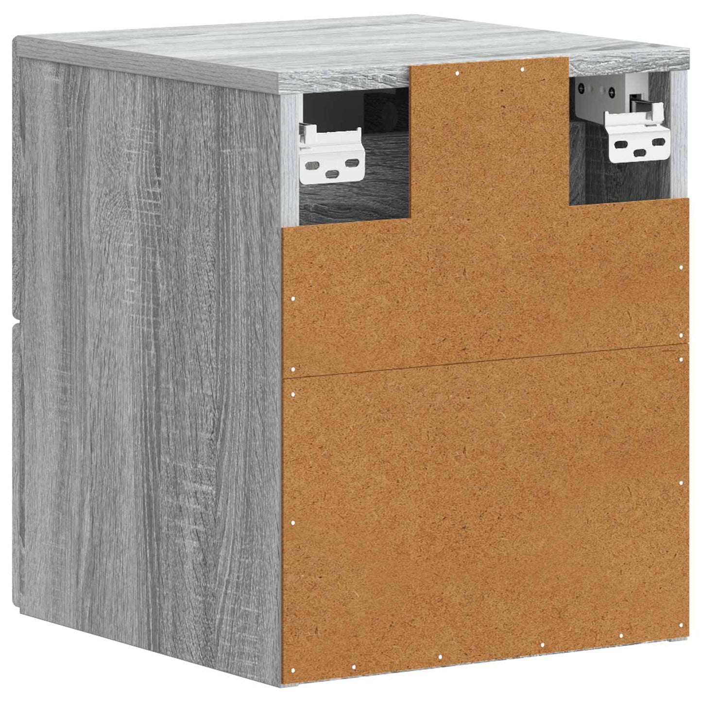 vidaXL Wall-Mounted Bedside Cabinet Grey Sonoma 34.5 x 33 x 40 cm