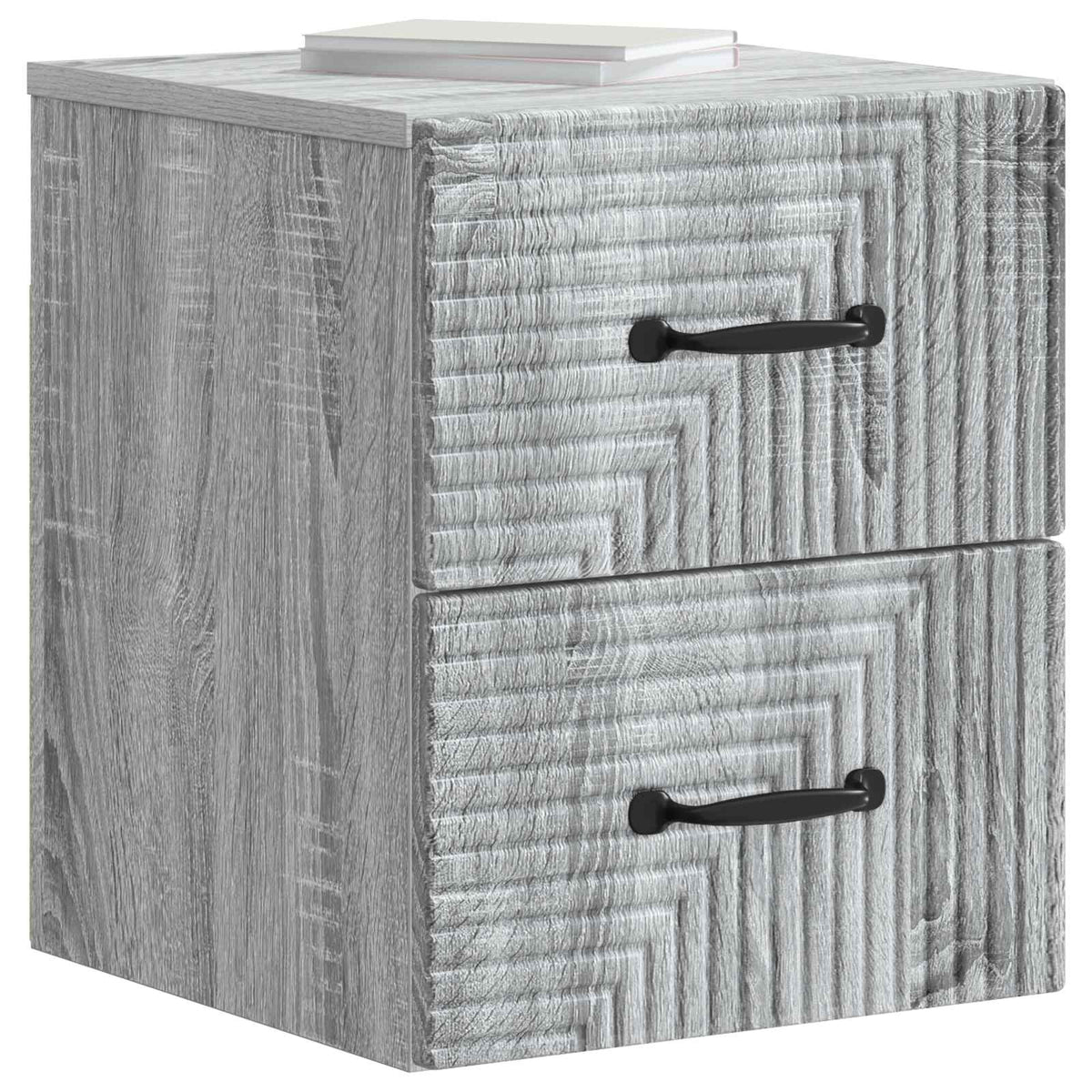 vidaXL Wall-Mounted Bedside Cabinet Grey Sonoma 34.5 x 33 x 40 cm