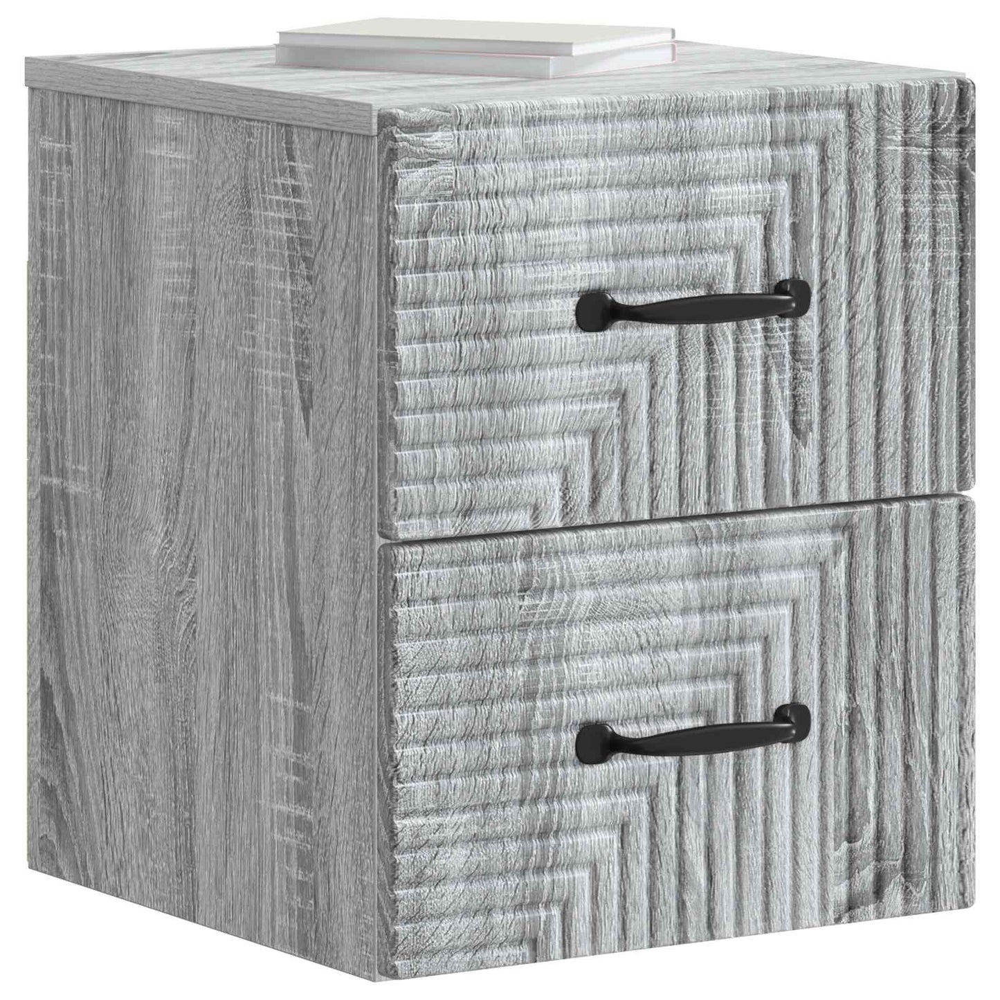 vidaXL Wall-Mounted Bedside Cabinet 2 pcs Grey Sonoma Engineered Wood
