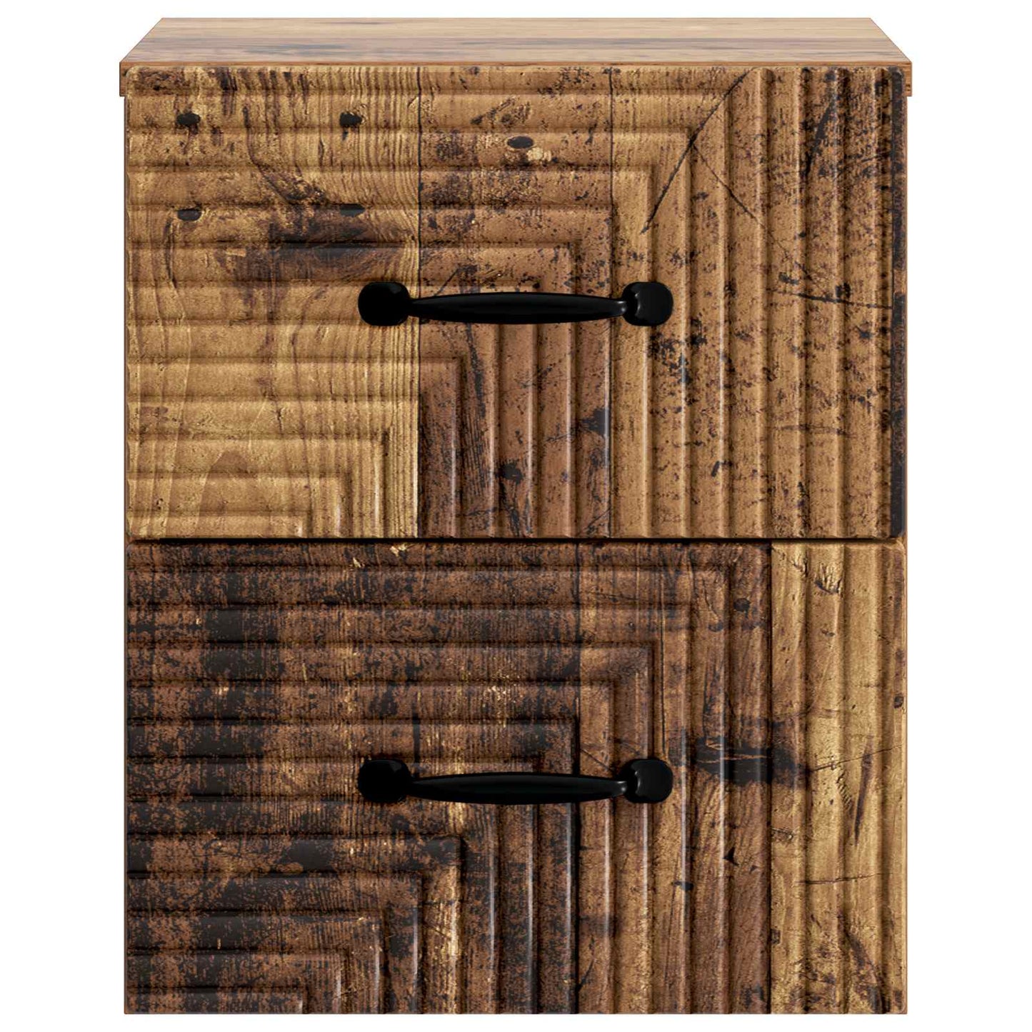 vidaXL Wall-Mounted Bedside Cabinet Old Wood 34.5 x 33 x 40 cm