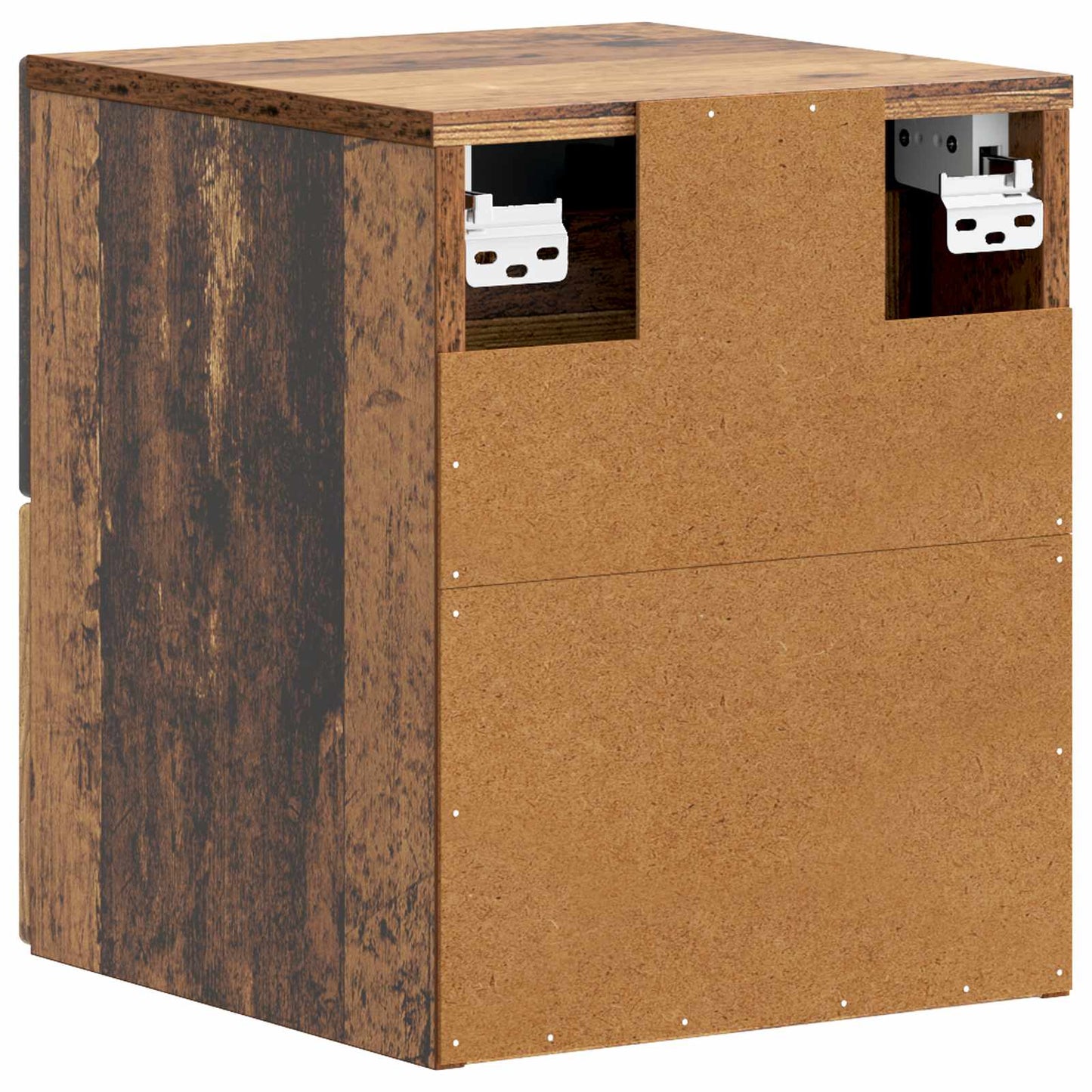 vidaXL Wall-Mounted Bedside Cabinet 2 pcs Old Wood 34.5 x 33 x 40 cm