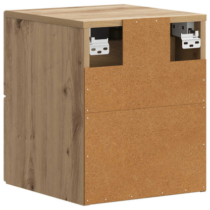 vidaXL Wall-Mounted Bedside Cabinet Artisan Oak 34.5 x 33 x 40 cm