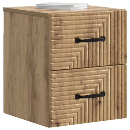 vidaXL Wall-Mounted Bedside Cabinet Artisan Oak 34.5 x 33 x 40 cm