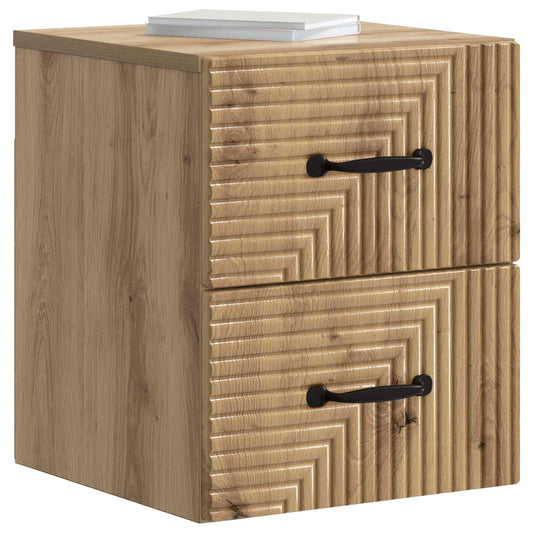 vidaXL Wall-Mounted Bedside Cabinet Artisan Oak 34.5 x 33 x 40 cm