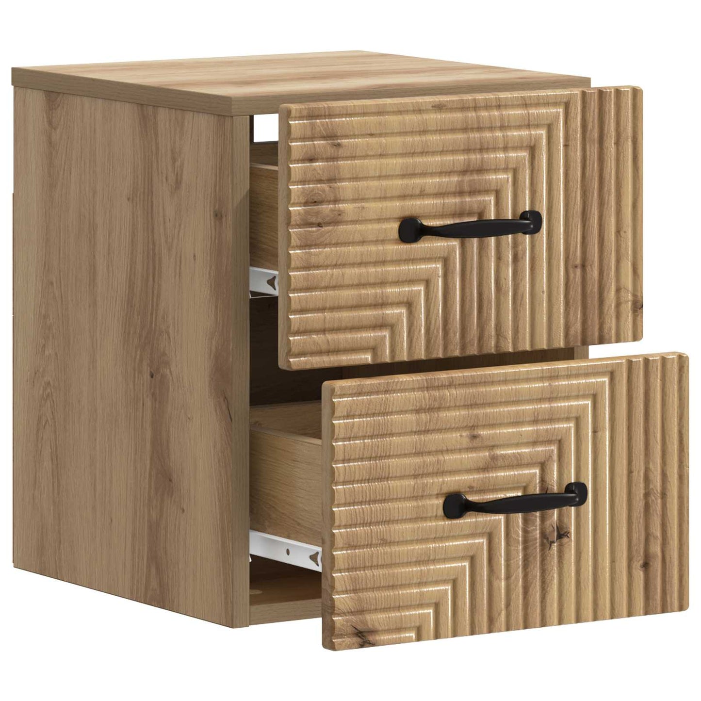 vidaXL Wall-Mounted Bedside Cabinet 2 pcs Artisan Oak