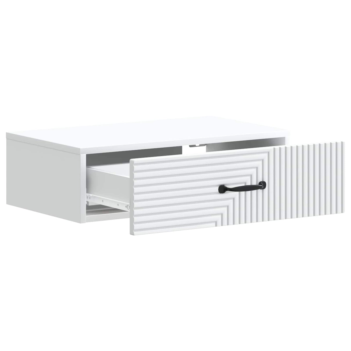 vidaXL Wall-Mounted Side Table White 59 x 34.5 x 17 cm Engineered Wood