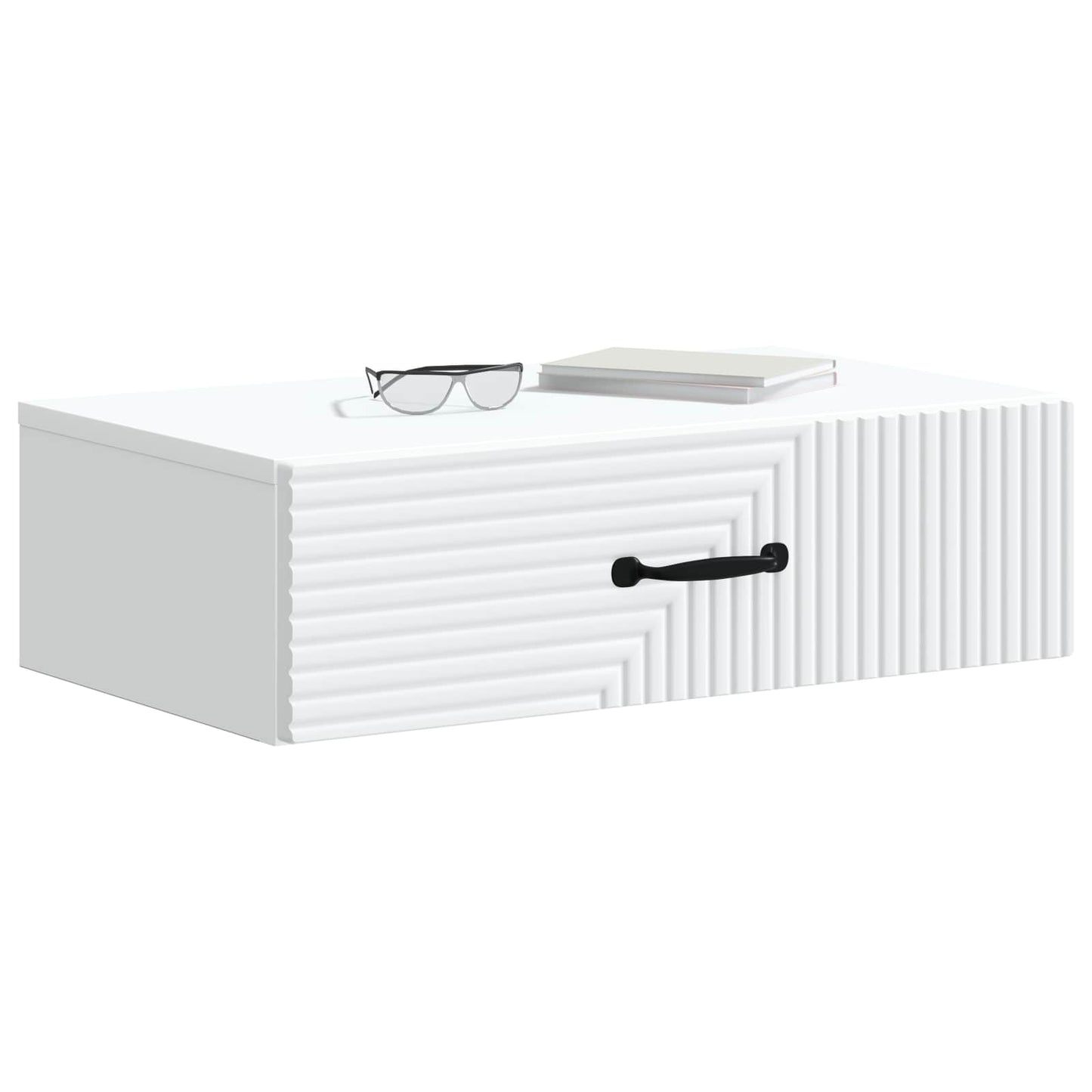 vidaXL Wall-Mounted Side Table White 59 x 34.5 x 17 cm Engineered Wood